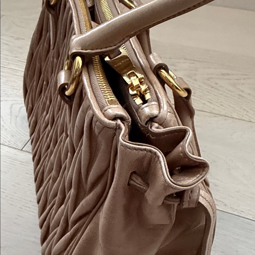Miu Miu Brown Quilted Satchel - Picture 9 of 9
